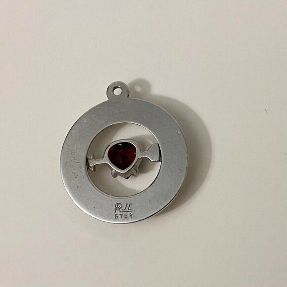 Vintage Sterling Silver RJL July Brithstone Charm No Loop - Picture 6 of 12